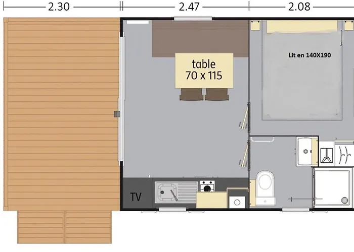 Campeggio Mobil Avec Terrasse à - 2 Pers, 2 Pièces - Api-1-52-1528